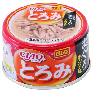 チャオ とろみ 缶詰 ささみ・まぐろ ホタテ味 80g いなばペットフード 国産 キャットフード ウエット いなば 猫缶