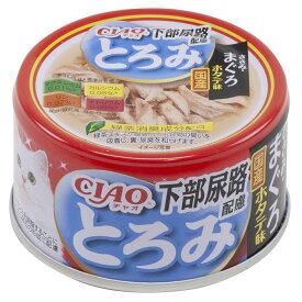 チャオ とろみ 缶 下部尿路配慮 ささみ・まぐろ ホタテ味 80g いなば