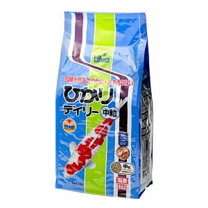ひかり 鯉のエサ 中粒 4kg キョーリン ひかりデイリー 国産 浮上性 粒サイズ:5.0〜5.5mm