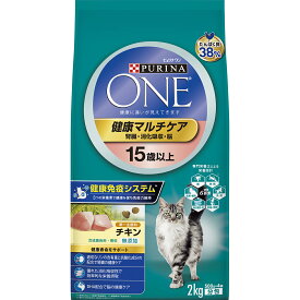 ピュリナワン キャット 健康マルチケア 15歳以上 チキン 2kg （500g×4袋） ネスレ ピュリナワン (purina one) キャットフード ドライフード 【合成着色料、香料無添加】