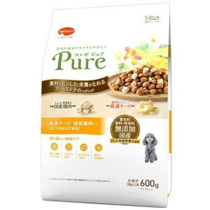 コンボピュア 犬 厳選チーズ 国産鶏肉入り 600g (300g×2袋) 日本ペットフード 国産 着色料 香料 保存料 無添加 ドッグフード ドライ
