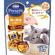 コンボプレゼント キャット 歯の健康と口臭ケア お肉ミックス味 42g (3g×14袋) 日本ペットフード 国産 …