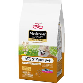 ドッグフード 犬用 ドライフード メディコート 尿石ケア pHサポート 1歳～ 1kg (250g×4袋) 国産 無着色 ペットライン メディコート アドバンス MCA-20