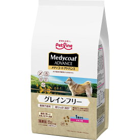 ドッグフード 犬用 ドライフード グレインフリー 1歳〜 チキン味 2kg (500g×4袋) 国産 無着色 ペットライン メディコート アドバンス MCA-28