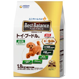 ベストバランス カリカリ仕立て トイ・プードル用 成犬用 1.8kg (450g×4袋) ドッグフード ドライフード ユニチャーム