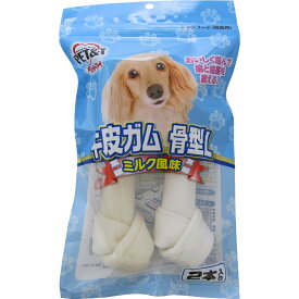犬 ガム 犬用 牛皮 犬用 ガム 犬 ガム 犬 骨型ガム 牛皮ガム 骨型L ミルク風味 2本 ペットアイ ドッグフード おやつ 牛皮