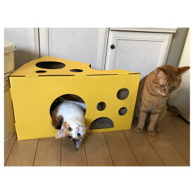 ペットアイ 爪とぎハウス チーズボックス型 ペットアイ 爪研ぎハウス つめとぎ 猫 ダンボール 爪とぎ 猫