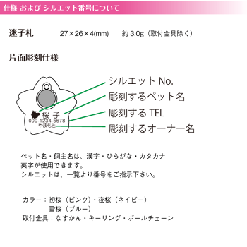 アクリル製桜鈴付き迷子札2016