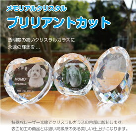 写真入り メモリアルクリスタル オリジナル オーダーメイド ペット 位牌 仏具 仏壇 供養 お供え 手元供養 犬 猫 うさぎ ガラス 墓石 記念碑 表札 写真立て フォトスタンド 遺影 葬儀 思い出 かわいい おしゃれ MYフォト
