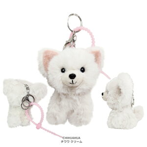 犬 猫 マスコットキーリング 【 ふわふわ ファーリーズ 】 シリコンジップタイ付き キーホルダー かわいい フワフワ ラビットファー ぬいぐるみ オーナーグッズ 柴犬 プードル シーズー シ