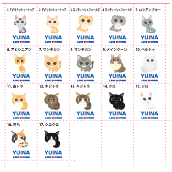 レッスンバッグお名前入りLOVEわんこにゃんこ
