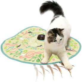 猫壱 necoichi キャッチ・ミー・イフ・ユー・キャン2 猫と音符 猫用 電動おもちゃ 猫じゃらし 猫 運動 タイマー機能付き