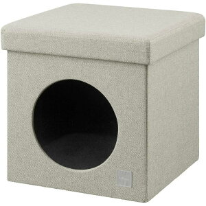 アイリスオーヤマ RMペットハウス RFM-HSN40 ベージュ ペット スツール ナチュラル ファブリック 犬 猫 スクエア 簡単組立