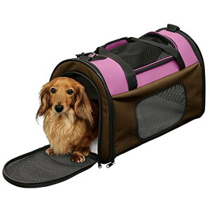 アイリスオーヤマ 折りたたみソフトキャリー ピンク Mサイズ POTC-500A 小型犬用 猫用 おでかけ 通院 ボストンバッグ