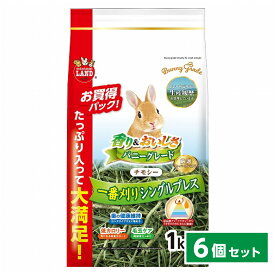 【6袋セット】マルカン ミニマルランド バニーグレードチモシー 1kg×6袋 6個 うさぎ 一番刈り 牧草 ウサギ モルモット チンチラ