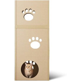アイリスオーヤマ ねこねこタワー P-NT3 キャットタワー 低め 3段 ダンボール 段ボール 猫 おもちゃ 運動 お客様組立 ねこ ネコ