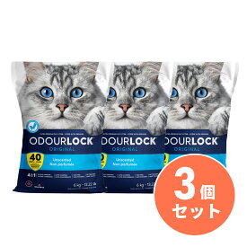 【在庫有・即納】【まとめ買い】 PetPro(ペットプロ) 猫砂 オードロック 無香料 6kg×3袋セット　約8秒で固まる 消臭効果が40日間持続 鉱物系