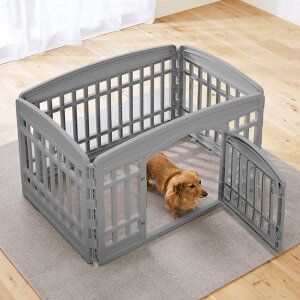 アイリスオーヤマ ペットサークル CI-6022 グレー Sサイズ 犬小屋 ケージ サークル 折りたたみサークル フェンス ドッグハウス