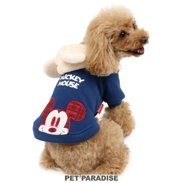 楽天市場 犬 セール 犬の服 犬 服 秋冬 ディズニー ミッキーマウス パーカー 小型犬 チェック耳付 アウトレット Sale 返品交換不可 秋服 冬服 ペットウエア おしゃれ かわいい ドッグウエア ドッグウェア ベビー 超小型犬 小型犬 メール便可 ペットパラダイス