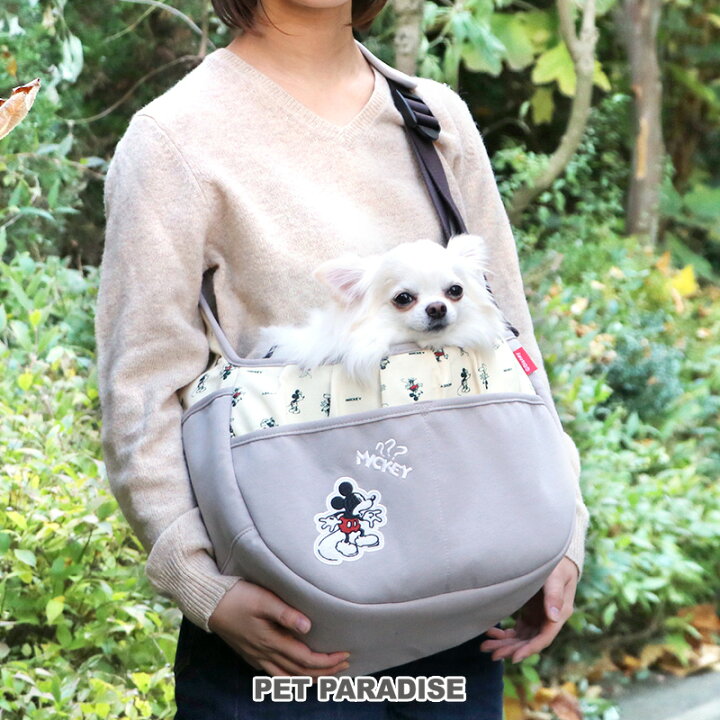 楽天市場 ポイント5倍 犬 キャリーバッグ スリング ミッキーマウス ソフト 超小型犬 月間送料無料 ショルダー 肩掛け キャリーバック おしゃれ かわいい 猫 ペットパラダイス