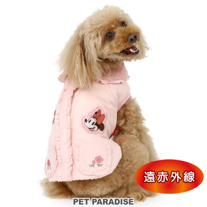 楽天市場 犬の服 犬 服 秋冬 遠赤外線 ディズニー ミニーマウス 綿入 ベスト 小型犬 クリスマス 秋服 冬服 背中開き 女の子 着せやすい 暖かい 防寒 アウター 洗える あたたかい ドッグウエア ドッグウエア いぬ イヌ おしゃれ かわいい 超小型犬 小型犬