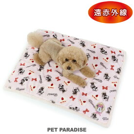 【最大50％OFFクーポン】犬 マット 遠赤外線 ディズニーミニーマウス ボアマット (80×60cm) ケーキ柄 | ピンク 桃 暖かい あったか 保温 防寒 防寒対策 猫 ベッド 小型犬 おしゃれ かわいい 四角 ペット用 キャラクター