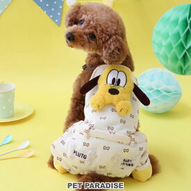 【880円OFF】ディズニー プルート 犬 服 春 ふわふわ マスコット オーバーオール 小型犬 | 秋冬 サイズ調整 つなぎ 着せやすい おしゃれ かわいい