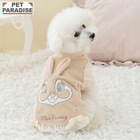 【880円OFF】【ペットパラダイス公式】 ディズニー バンビ 犬 服 春 ミスバニー ベロア Tシャツ 小型犬 | うさぎ ベージュ ブランド カジュアル おしゃれ かわいい 春物衣料 Disney 女の子