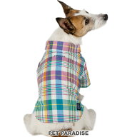【880円OFF】J.PRESS 犬 服 春 マドラスチェック ブルー 小型犬 | 飾りボタン 面ファスナー おしゃれ か…