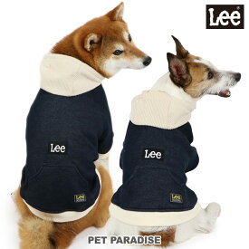 【500円OFFクーポン】Lee 犬 服 冬 パーカー ニット デニム 小型犬 中型犬 大型犬 | 秋冬 裏起毛 お出かけ お散歩 おしゃれ かわいい かっこいい