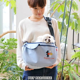 【最大2000円OFFクーポン】犬 スリング リサとガスパール 【超小型犬】【小型犬】 柔らか | 水色 ブルー ペット 底板 ショルダー 肩掛け ペットキャリー 柔らかい ソフト ドッグスリング ペットキャリーバッグ キャリー おしゃれ かわいい 猫 キャラクター グッズ