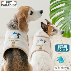 【先着で50％OFFクーポン】【P5倍】【880円OFF】【ペットパラダイス公式】 リサとガスパール 犬 クール ハーネス シトラス 保冷剤付き 小型犬 中型犬 | ベージュ レモン ひんやり ポケットクール 夏 保冷剤 おでかけ お出かけ お散歩 おさんぽ おしゃれ かわいい