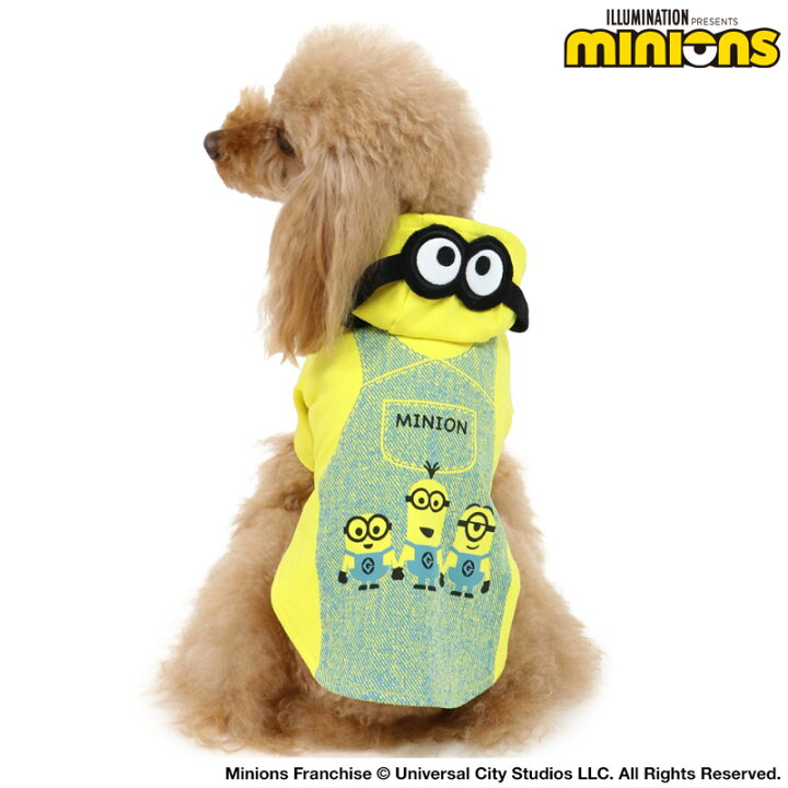 楽天市場 犬 セール 犬 服 ミニオン パーカー 小型犬 ゴーグル付 アウトレット Sale 返品交換不可 ドッグウエア ドッグウェア いぬ イヌ メール便可 ペットパラダイス