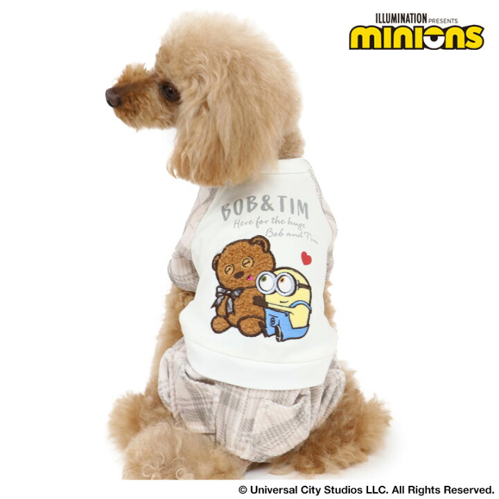 楽天市場 犬 服 ミニオン パンツつなぎ 小型犬 ボブ ティム ペットウエア おしゃれ かわいい ドッグウエア ドッグウェア クマ 熊 ベビー 超小型犬 小型犬 ミニオン グッズ ミニオンズ メール便可 ペットパラダイス