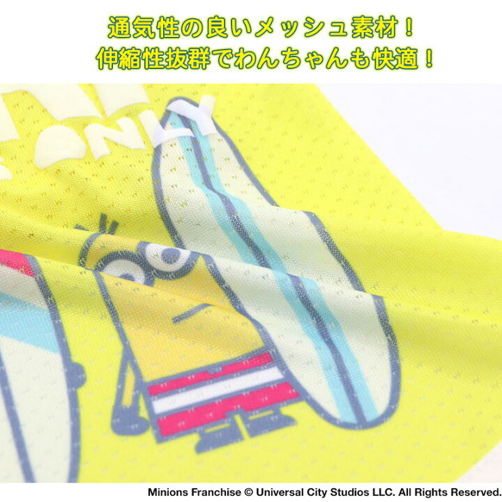 楽天市場 犬 夏服 ひんやり クール 接触冷感 ミニオン タンクトップ 小型犬 サーフ ペットウエア ドッグウエア ドッグウェア イヌ おしゃれ かわいい ひんやり 夏 涼感 冷却 吸水速乾 ミニオン グッズ ミニオンズ メール便可 ペットパラダイス