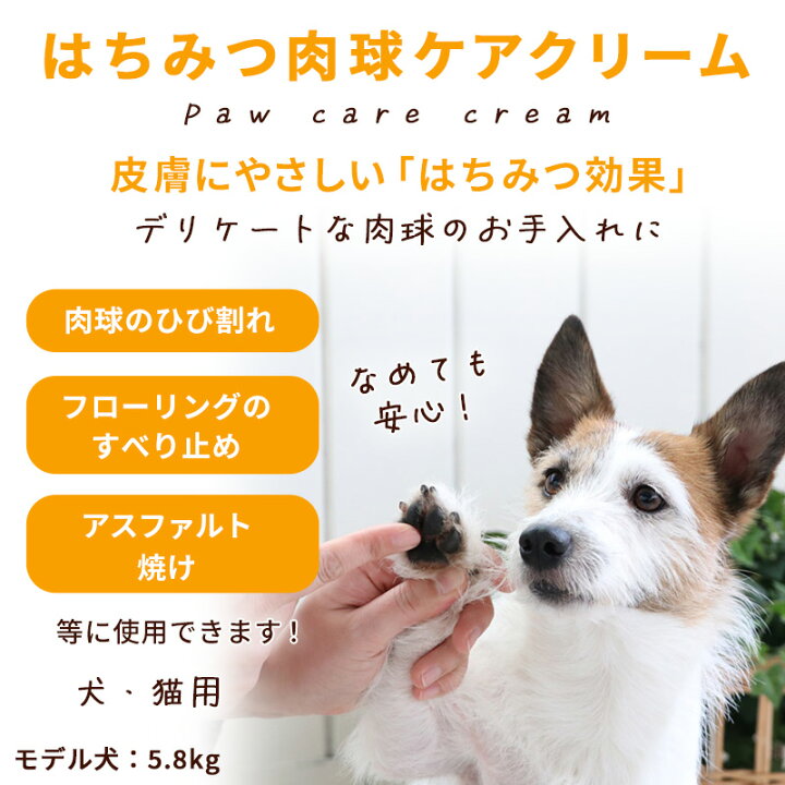 楽天市場 はちみつ肉球ケアクリーム 40ml 国産 肉球のひび割れ アスファルト焼け フローリング対策に ペットパラダイス