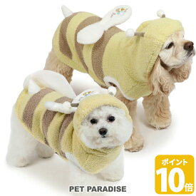 【ポイント10倍】【880円OFF】犬 服 春 ふわふわ 蜂 なりきり ニット パーカー 袖なし リード通し穴付き 小型犬 中型犬 大型犬 | 秋冬 おしゃれ かわいい コスチューム