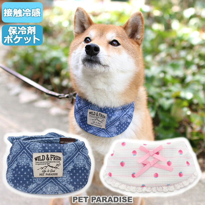 楽天市場 犬 クールネック クール バンダナ ひんやり 夏 保冷剤付き ペイズリー柄 イチゴ柄 ネッククーラー 中型犬 大型犬 首元 ひんやり バンダナ ひんやり 涼感 冷却 吸水速乾 キャラクター メール便可 ペットパラダイス