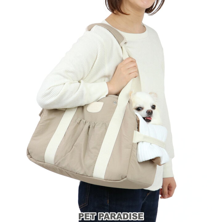 楽天市場 犬 キャリーバッグ 四角 超小型犬 シンプル 月間送料無料 薄茶 ショルダー ボストン トート キャリーバック おしゃれ かわいい 猫 グッズ ペットパラダイス