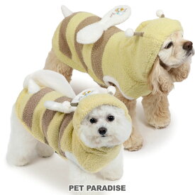 犬 服 春 ふわふわ 蜂 なりきり ニット パーカー 袖なし リード通し穴付き 小型犬 中型犬 大型犬 | 秋冬 おしゃれ かわいい コスチューム
