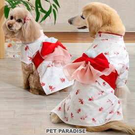 犬 夏服 犬 服 遊泳 金魚柄 浴衣 小型犬 中型犬 大型犬 | ホワイト レトロ 女の子 帯付き お祭り イベント コスチューム かわいい おしゃれ 和装 和柄 花柄 縁日 夏休み 涼しい 夏
