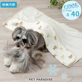 【最大2000円OFFクーポン】犬 ブランケット 夏用 クール くまちゃん柄 小型犬 暑さ対策 | ホワイト 接触冷感 ペット クールケット マット 猫 毛布 ひざ掛け ひんやり 冷却 冷感 涼感 車