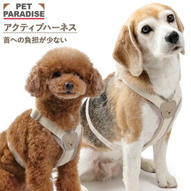 【先着で50％OFFクーポン】【P10倍】【880円OFF】【ペットパラダイス公式】 犬 ハーネス くま ハーネス 小型犬 中型犬 | ベージュ おでかけ お出かけ お散歩 おさんぽ おしゃれ かわいい