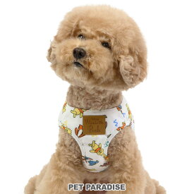 犬 ハーネス メッシュ ベスト ディズニー くまのプーさん 小型犬 ウェーブ柄 | 通気性 軽量 おしゃれ かわいい 簡単装着 散歩 おさんぽ おでかけ キャラクター