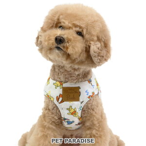 犬 ハーネス メッシュ ベスト ディズニー くまのプーさん 小型犬 ウェーブ柄 | 犬用ハーネス 通気性 軽量 おしゃれ かわいい 簡単装着 散歩 おさんぽ おでかけ キャラクター