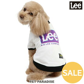 セール 犬 服 春 トレーナー Lee 小型犬 四角 ロゴ | アウトレット sale 【返品交換不可】 秋 ホワイト ロゴトレーナー ペットウェア おしゃれ かっこいい lee リー