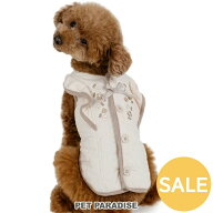 ☆【楽天スーパーSALE】セール 犬 服 春 背中開き フリル キルティング ベスト 着せやすい 小型犬 | アウ…