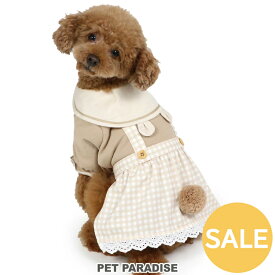 セール 犬 服 春 くまちゃん 襟付き ワンピース 小型犬 | アウトレット sale 返品交換不可 秋冬 おしゃれ かわいい