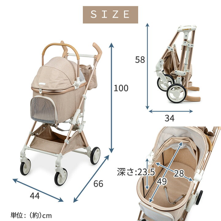楽天市場】【880円OFF&2000円OFFｸｰﾎﾟﾝ】【P10倍】ペットカート 小型犬 