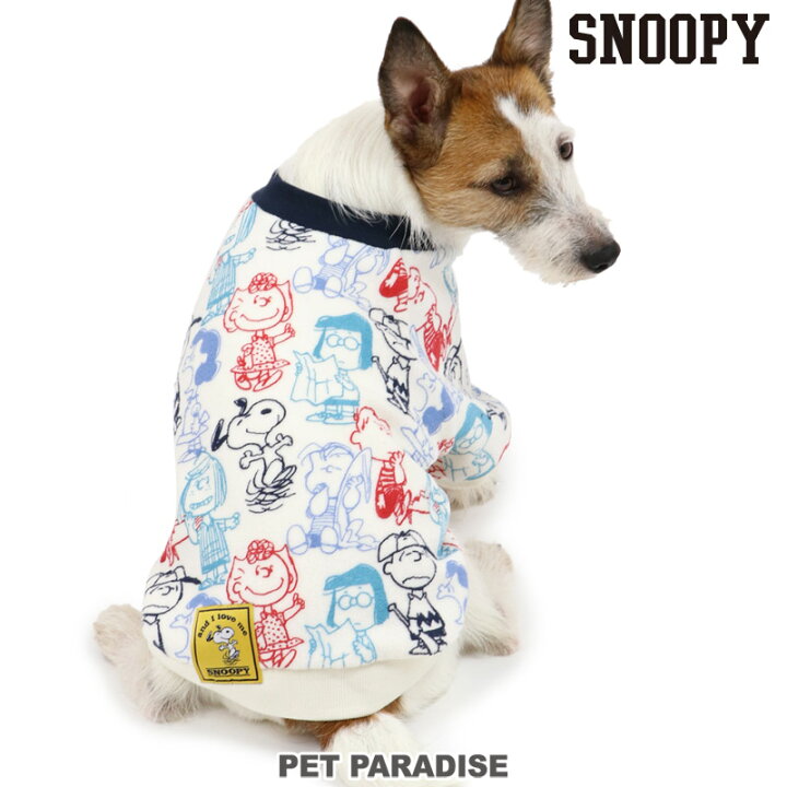 楽天市場 犬 セール 犬の服 犬 服 秋冬 スヌーピー フリース トレーナー 小型犬 ワンダフルストレッチ 総柄 アウトレット Sale 返品交換不可 秋服 冬服 グッズ ペットウエア おしゃれ かわいい ドッグウエア ドッグウェア キャラクター メール便可 ペット